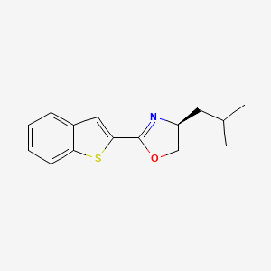 (S)-2-(Benzo[b]thiophen-2-yl)-4-isobutyl-4,5-dihydrooxazole chemical structure (CAS 2828438-78-2)