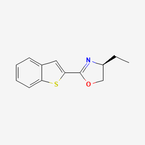 (S)-2-(Benzo[b]thiophen-2-yl)-4-ethyl-4,5-dihydrooxazole chemical structure (CAS 2828438-80-6)