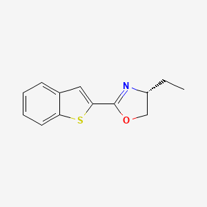 (R)-2-(Benzo[b]thiophen-2-yl)-4-ethyl-4,5-dihydrooxazole chemical structure (CAS 2828438-81-7)