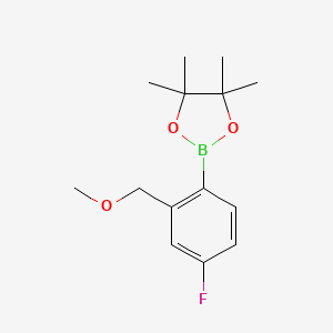 2-(4-Fluoro-2-(methoxymethyl)phenyl)-4,4,5,5-tetramethyl-1,3,2-dioxaborolane chemical structure (CAS 2828438-84-0)