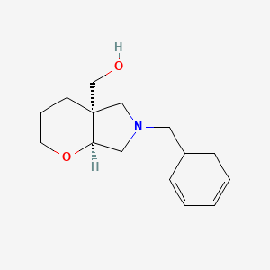 rel-((4aS,7aS)-6-Benzylhexahydropyrano[2,3-c]pyrrol-4a(2H)-yl)methanol chemical structure (CAS 2828438-86-2)