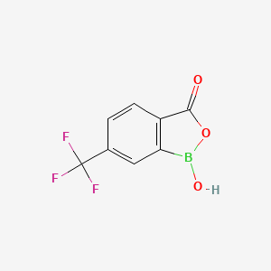 1-Hydroxy-6-(trifluoromethyl)benzo[c][1,2]oxaborol-3(1H)-one chemical structure (CAS 2828438-87-3)