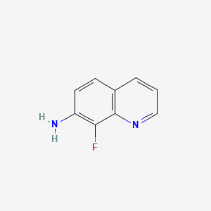 8-Fluoroquinolin-7-amine chemical structure (CAS 2828438-93-1)