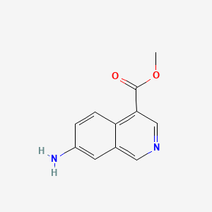 Methyl 7-aminoisoquinoline-4-carboxylate chemical structure (CAS 2828438-95-3)