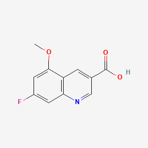 7-Fluoro-5-methoxyquinoline-3-carboxylic acid chemical structure (CAS 2828438-97-5)
