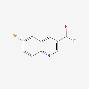 6-Bromo-3-(difluoromethyl)quinoline chemical structure (CAS 2828438-98-6)