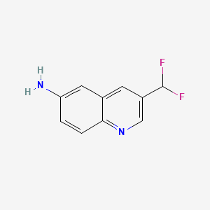 3-(Difluoromethyl)quinolin-6-amine chemical structure (CAS 2828438-99-7)