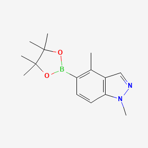 1,4-Dimethyl-5-(4,4,5,5-tetramethyl-1,3,2-dioxaborolan-2-yl)-1H-indazole chemical structure (CAS 2828439-37-6)