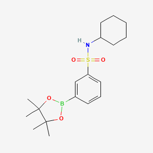 N-Cyclohexyl-3-(4,4,5,5-tetramethyl-1,3,2-dioxaborolan-2-yl)benzenesulfonamide chemical structure (CAS 2828439-41-2)