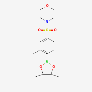 4-((3-Methyl-4-(4,4,5,5-tetramethyl-1,3,2-dioxaborolan-2-yl)phenyl)sulfonyl)morpholine chemical structure (CAS 2828439-49-0)