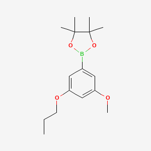 2-(3-Methoxy-5-propoxyphenyl)-4,4,5,5-tetramethyl-1,3,2-dioxaborolane chemical structure (CAS 2828439-51-4)