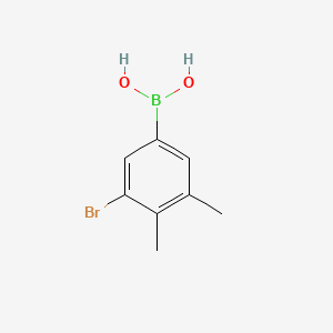 (3-Bromo-4,5-dimethylphenyl)boronic acid chemical structure (CAS 2828439-67-2)