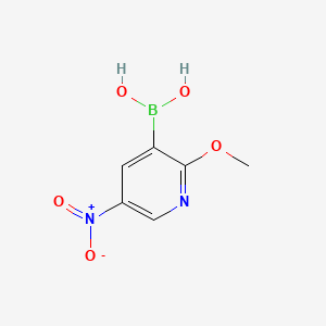 (2-Methoxy-5-nitropyridin-3-yl)boronic acid chemical structure (CAS 2828439-68-3)