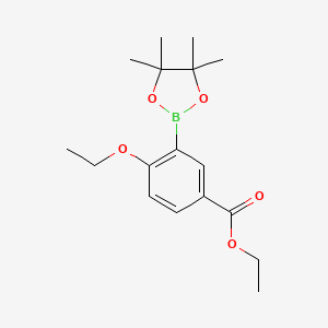 Ethyl 4-ethoxy-3-(4,4,5,5-tetramethyl-1,3,2-dioxaborolan-2-yl)benzoate chemical structure (CAS 2828439-80-9)