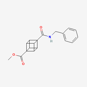 Methyl 4-(benzylcarbamoyl)cubane-1-carboxylate chemical structure (CAS 2828439-85-4)