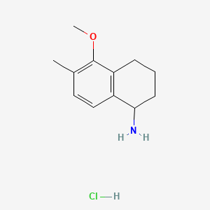 5-Methoxy-6-methyl-1,2,3,4-tetrahydronaphthalen-1-amine hydrochloride chemical structure (CAS 2828439-86-5)