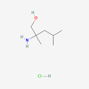 2-Amino-2,4-dimethylpentan-1-ol hydrochloride chemical structure (CAS 2828439-98-9)