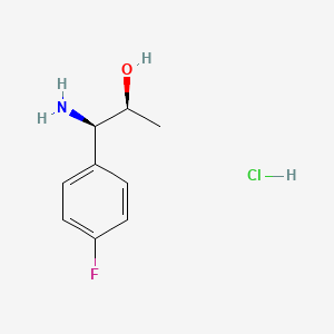 (1R,2S)-1-Amino-1-(4-fluorophenyl)propan-2-ol hydrochloride chemical structure (CAS 2828440-04-4)