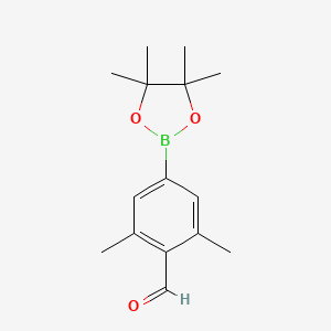 2,6-Dimethyl-4-(4,4,5,5-tetramethyl-1,3,2-dioxaborolan-2-yl)benzaldehyde chemical structure (CAS 2828440-05-5)