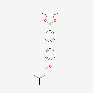 2-(4'-(Isopentyloxy)-[1,1'-biphenyl]-4-yl)-4,4,5,5-tetramethyl-1,3,2-dioxaborolane chemical structure (CAS 2828440-09-9)