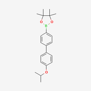2-(4'-Isopropoxy-[1,1'-biphenyl]-4-yl)-4,4,5,5-tetramethyl-1,3,2-dioxaborolane chemical structure (CAS 2828440-21-5)