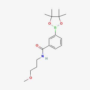 N-(3-Methoxypropyl)-3-(4,4,5,5-tetramethyl-1,3,2-dioxaborolan-2-yl)benzamide chemical structure (CAS 2828440-22-6)