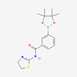 N-(4,5-Dihydrothiazol-2-yl)-3-(4,4,5,5-tetramethyl-1,3,2-dioxaborolan-2-yl)benzamide chemical structure (CAS 2828440-28-2)
