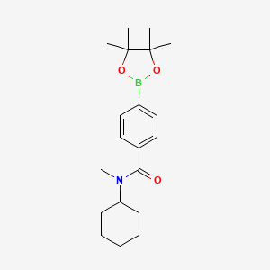 N-Cyclohexyl-N-methyl-4-(4,4,5,5-tetramethyl-1,3,2-dioxaborolan-2-yl)benzamide chemical structure (CAS 2828443-89-4)