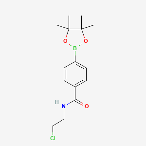 N-(2-Chloroethyl)-4-(4,4,5,5-tetramethyl-1,3,2-dioxaborolan-2-yl)benzamide chemical structure (CAS 2828443-95-2)