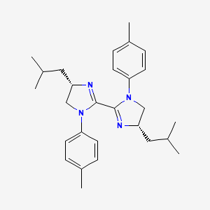 (4S,4'S)-4,4'-Diisobutyl-1,1'-di-p-tolyl-4,4',5,5'-tetrahydro-1H,1'H-2,2'-biimidazole chemical structure (CAS 2828444-14-8)