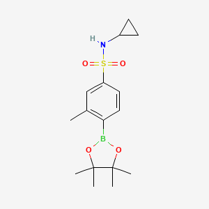 N-Cyclopropyl-3-methyl-4-(4,4,5,5-tetramethyl-1,3,2-dioxaborolan-2-yl)benzenesulfonamide chemical structure (CAS 2828444-22-8)