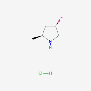 (2S,4S)-4-Fluoro-2-methylpyrrolidine hydrochloride chemical structure (CAS 2828444-34-2)