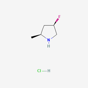 (2S,4R)-4-Fluoro-2-methylpyrrolidine hydrochloride chemical structure (CAS 2828444-35-3)