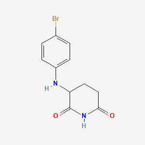3-((4-Bromophenyl)amino)piperidine-2,6-dione chemical structure (CAS 2828444-36-4)