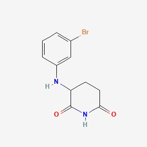 3-((3-Bromophenyl)amino)piperidine-2,6-dione chemical structure (CAS 2828444-42-2)