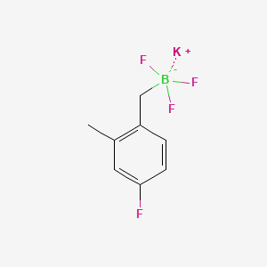 Potassium trifluoro(4-fluoro-2-methylbenzyl)borate chemical structure (CAS 2828444-52-4)