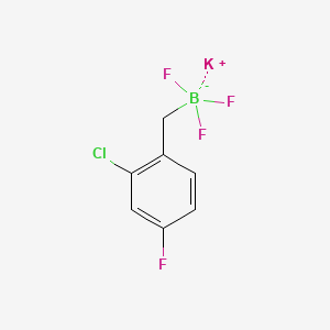 Potassium (2-chloro-4-fluorobenzyl)trifluoroborate chemical structure (CAS 2828444-60-4)