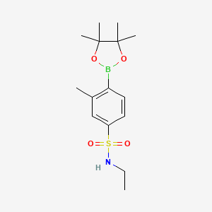 N-Ethyl-3-methyl-4-(4,4,5,5-tetramethyl-1,3,2-dioxaborolan-2-yl)benzenesulfonamide chemical structure (CAS 2828444-99-9)