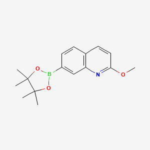 2-Methoxy-7-(4,4,5,5-tetramethyl-1,3,2-dioxaborolan-2-yl)quinoline chemical structure (CAS 2828445-20-9)