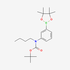 tert-Butyl butyl(3-(4,4,5,5-tetramethyl-1,3,2-dioxaborolan-2-yl)phenyl)carbamate chemical structure (CAS 2828445-26-5)