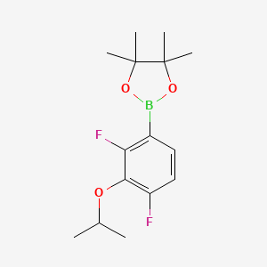 2-(2,4-Difluoro-3-isopropoxyphenyl)-4,4,5,5-tetramethyl-1,3,2-dioxaborolane chemical structure (CAS 2828445-76-5)