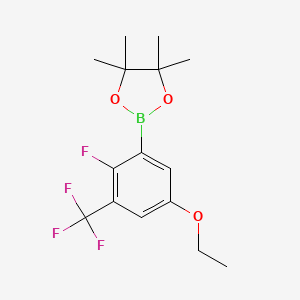 2-(5-Ethoxy-2-fluoro-3-(trifluoromethyl)phenyl)-4,4,5,5-tetramethyl-1,3,2-dioxaborolane chemical structure (CAS 2828446-36-0)