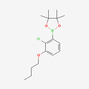 2-(3-Butoxy-2-chlorophenyl)-4,4,5,5-tetramethyl-1,3,2-dioxaborolane chemical structure (CAS 2828446-46-2)
