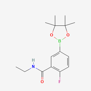 N-Ethyl-2-fluoro-5-(4,4,5,5-tetramethyl-1,3,2-dioxaborolan-2-yl)benzamide chemical structure (CAS 2828446-56-4)