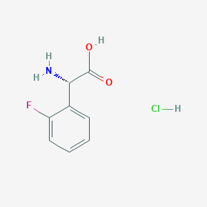 (S)-2-Amino-2-(2-fluorophenyl)acetic acid hydrochloride chemical structure (CAS 2829279-60-7)
