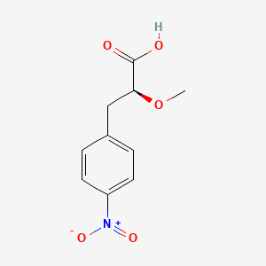 (S)-2-Methoxy-3-(4-nitrophenyl)propanoic acid chemical structure (CAS 2829279-64-1)