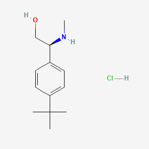 (S)-2-(4-(tert-Butyl)phenyl)-2-(methylamino)ethanol hydrochloride chemical structure (CAS 2829279-68-5)