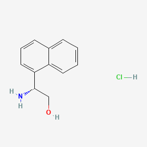 (R)-2-Amino-2-(naphthalen-1-yl)ethanol hydrochloride chemical structure (CAS 2829279-71-0)
