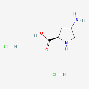 (2R,4S)-4-Aminopyrrolidine-2-carboxylic acid dihydrochloride chemical structure (CAS 2829279-78-7)