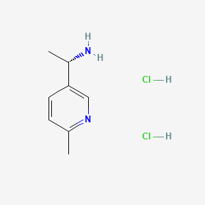 (S)-1-(6-Methylpyridin-3-yl)ethan-1-amine dihydrochloride chemical structure (CAS 2829279-81-2)